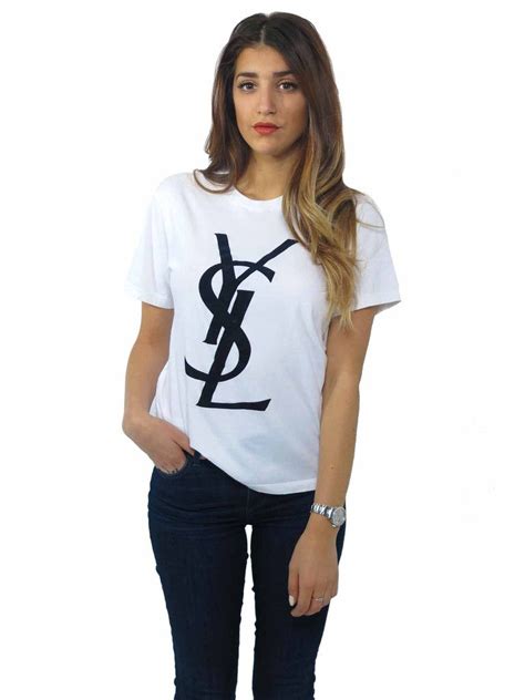 tee shirt yves saint laurent femme blanc|ysl formal shirts.